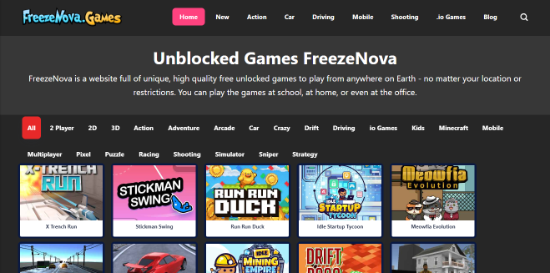 Freeze Nova: Free Unblocked Games to Play Instantly Online